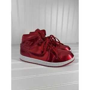 Nike Air Jordan 1 Mid SE Retro Red Women's Sneakers DH5894-600 - Size US 9.5